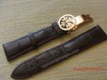 Patek Philippe Brown Leather Watch Band 22mm w/ Rose Gold Buckle